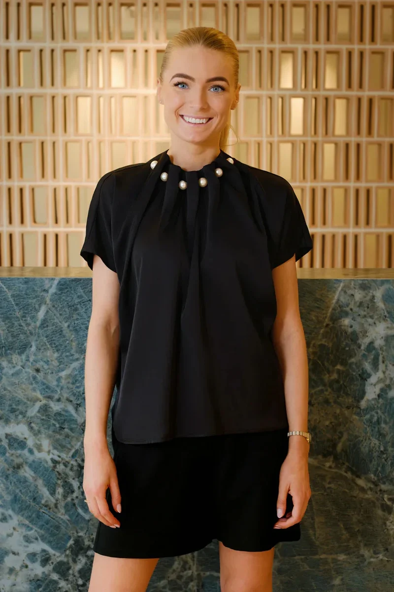 Liberte - Pip Ss Pearl Blouse 22379 - Black