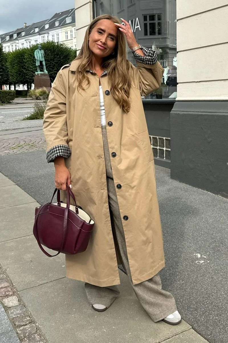 BYIC - Violaic Trenchcoat - bwc Beige W. Checks