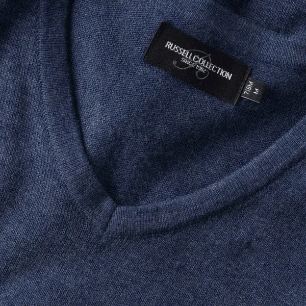 Russell Collection - V-Hals Knitted Pullover zonder Mouwen - French Navy