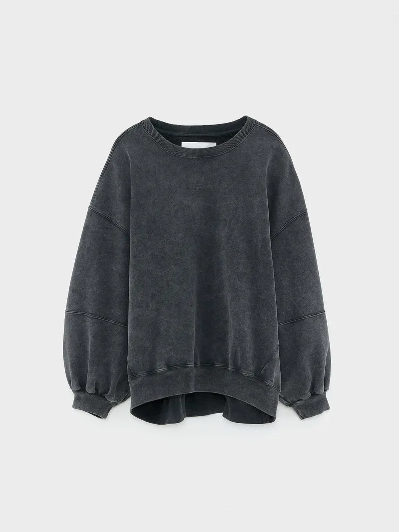 Donkergrijze oversized sweater trig