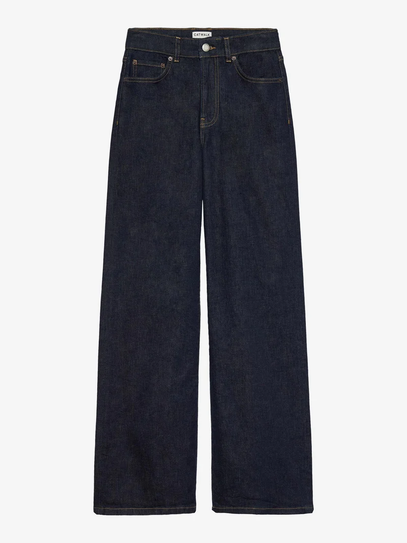 Donkerblauwe loose fit jeans