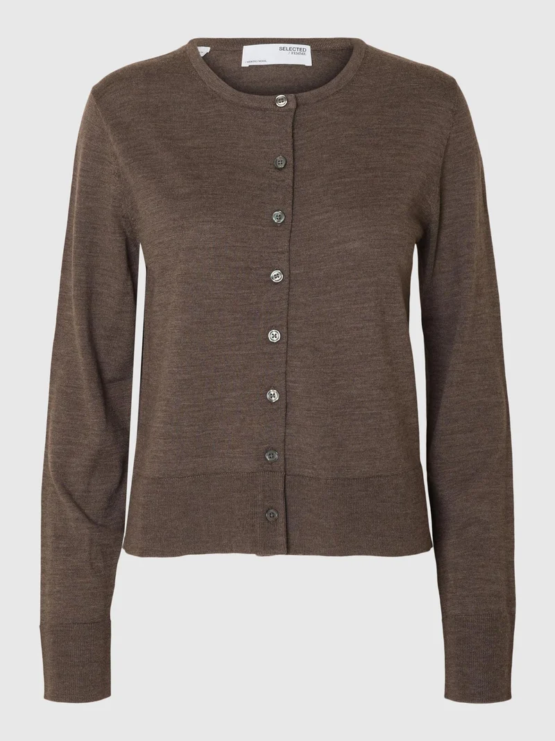 Donkerbruin vest thea ls knit
