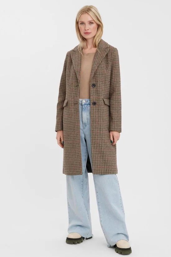 Vero Moda | Vmblast check long wool jacket | Dames | S