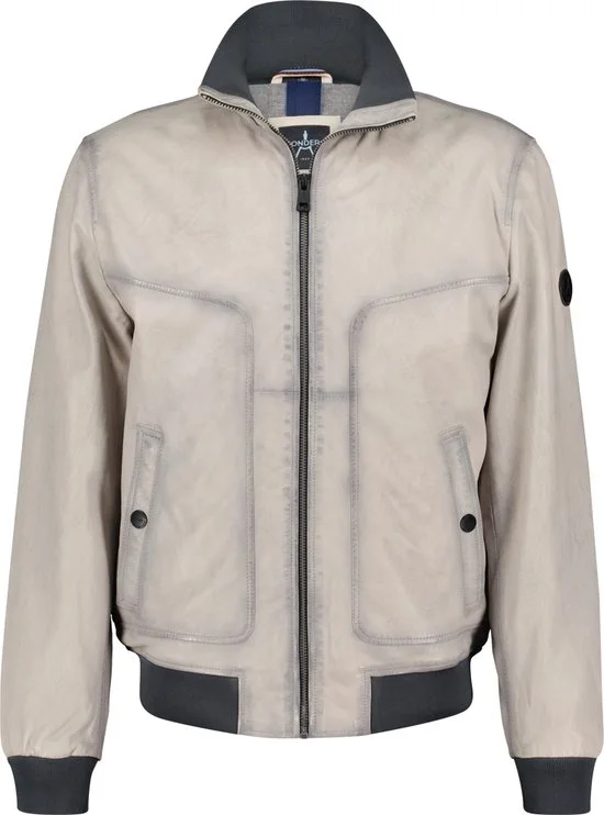 Donders 1860 | Titanium Leren Bomber Jack | Heren | 56