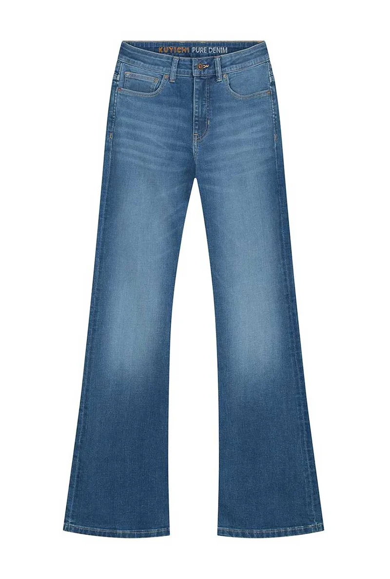 Zoe high rise bootcut jeans standard blue lengte 34