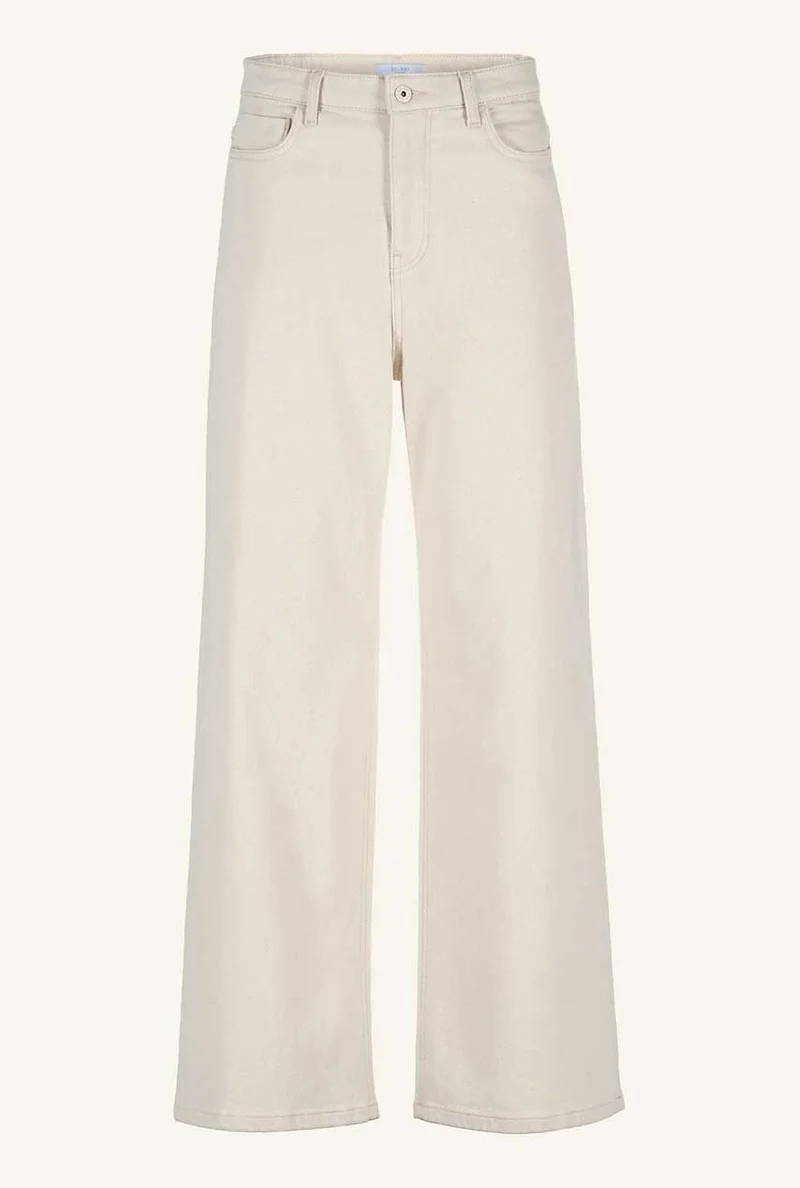Ecru wide leg jeans lina rw pant