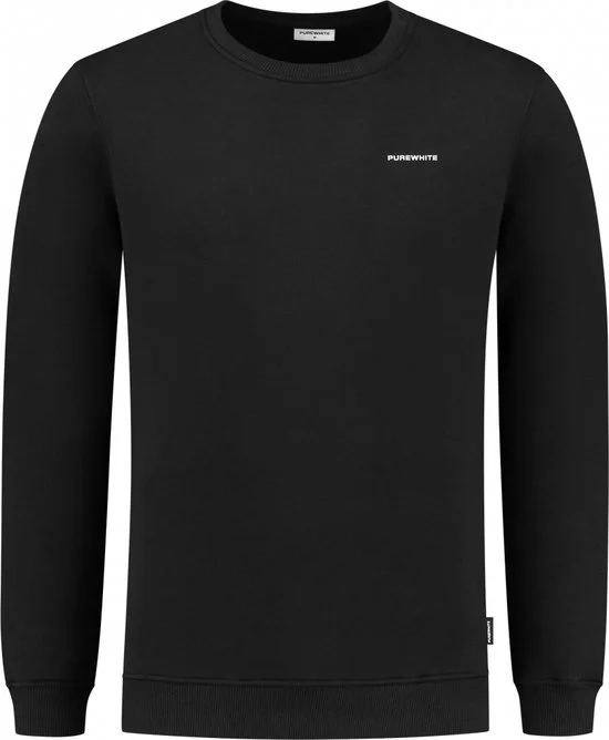 Purewhite Crewneck Sweater Regular Fit Zwart S - Nieuw Outlet