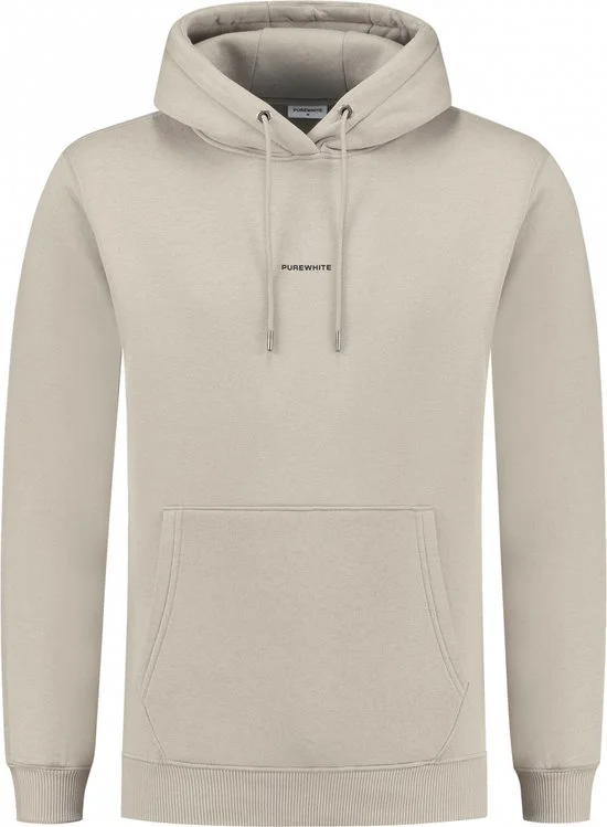 Purewhite Loose Fit Hoodie Taupe Maat XS - Nieuw Outlet