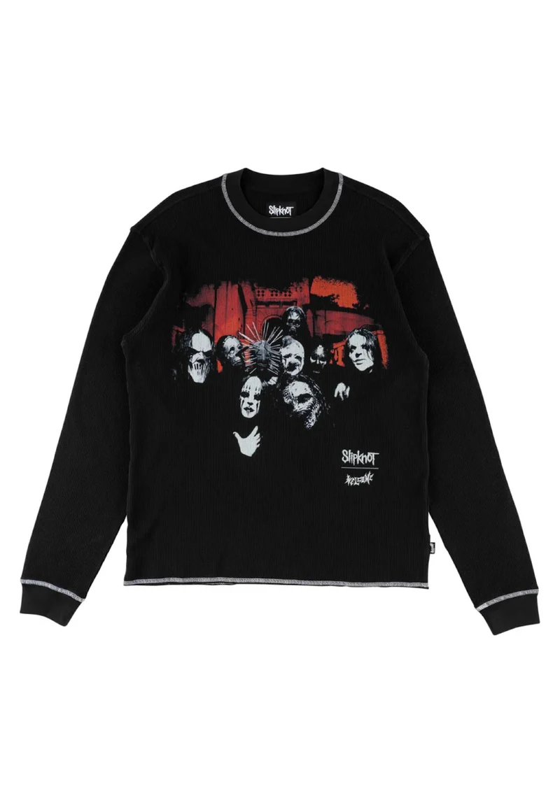 x Slipknot Masks Boxy Contrast Stitch Thermal