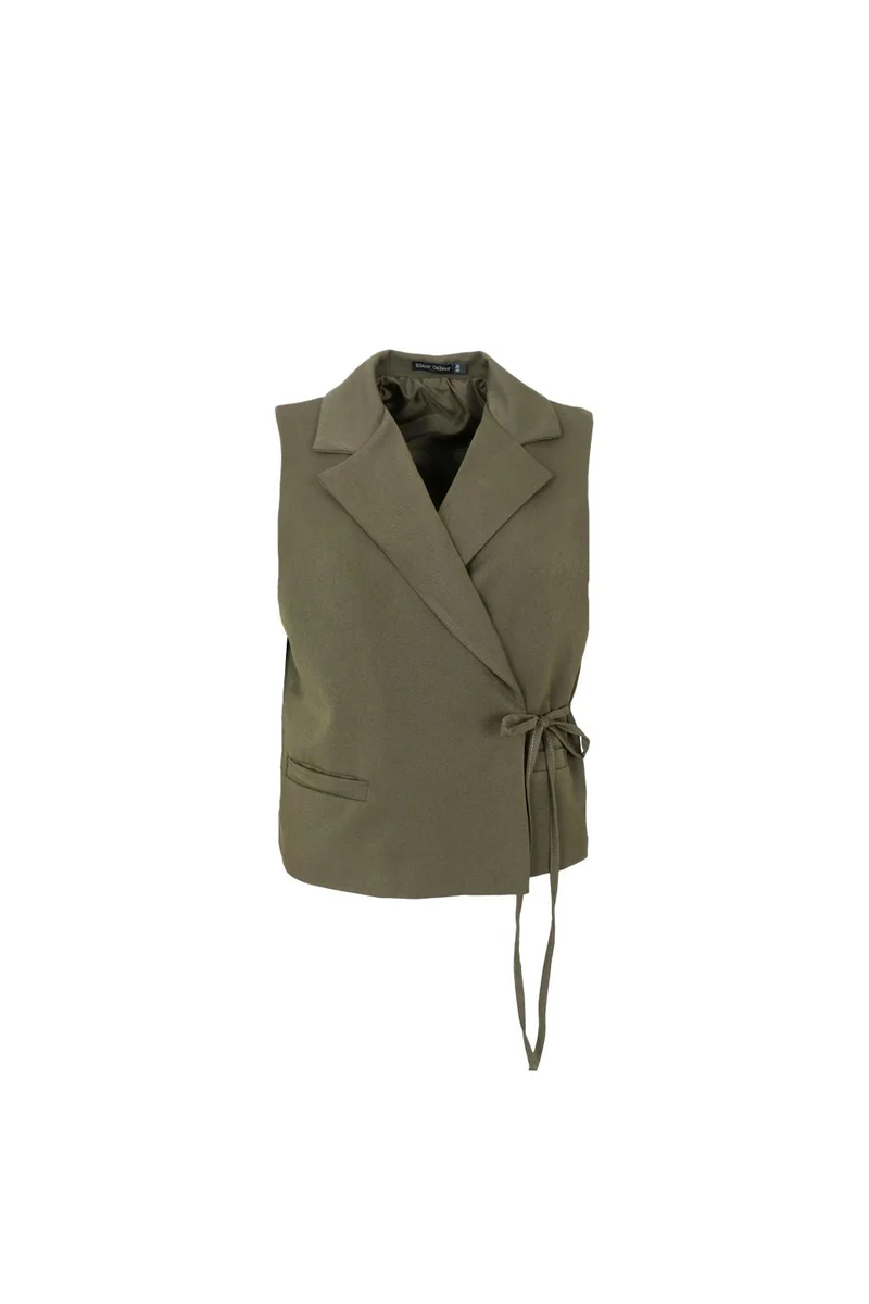 Black Colour - Bcrena Wrap Vest 41255 - Army