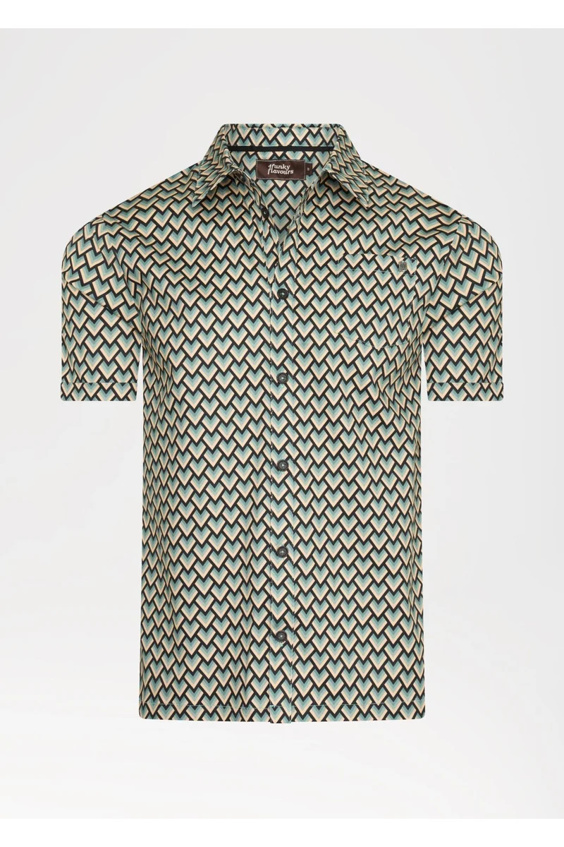 Overhemd met geometrische print | 4Funkyflavours supastar