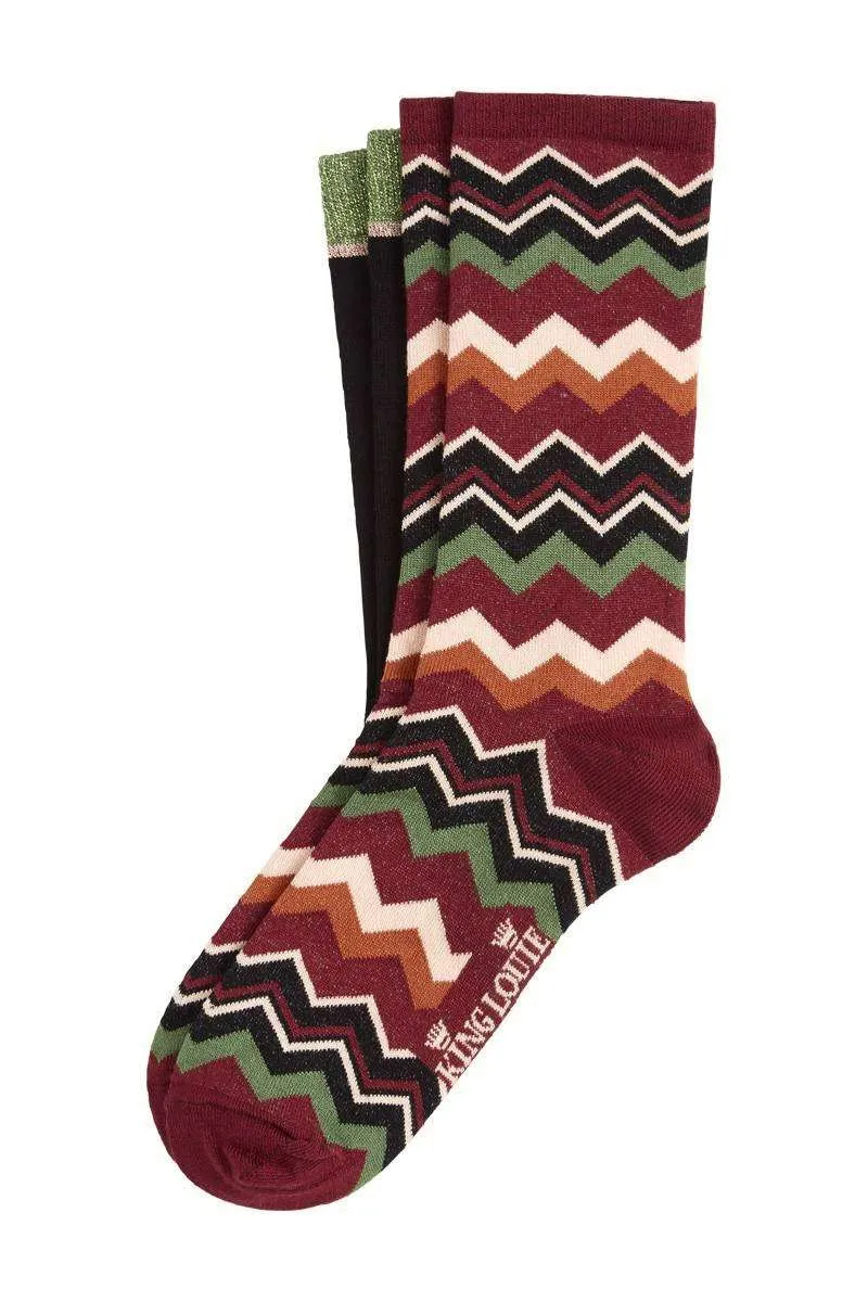 King Louie socks 2-pack shakin ribbon red