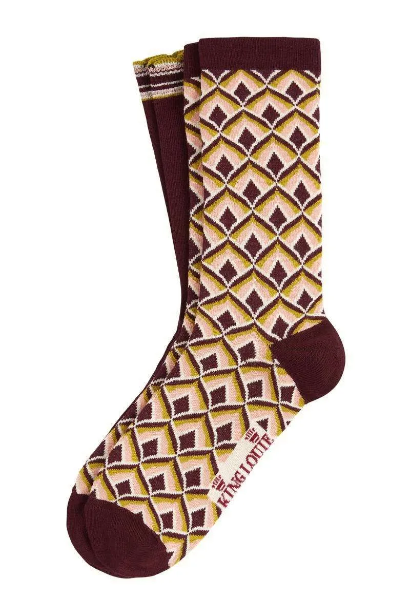 King Louie socks 2-pack lollipop porto red