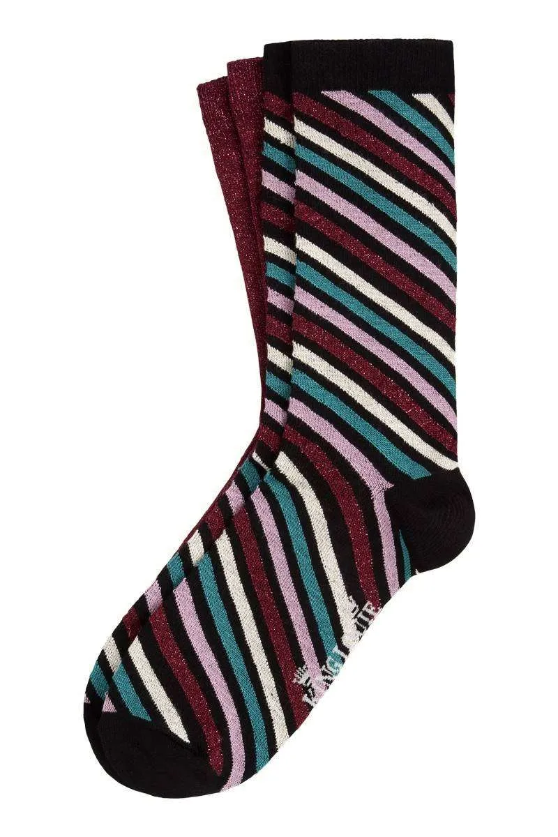King Louie socks 2-pack cabana cherise red