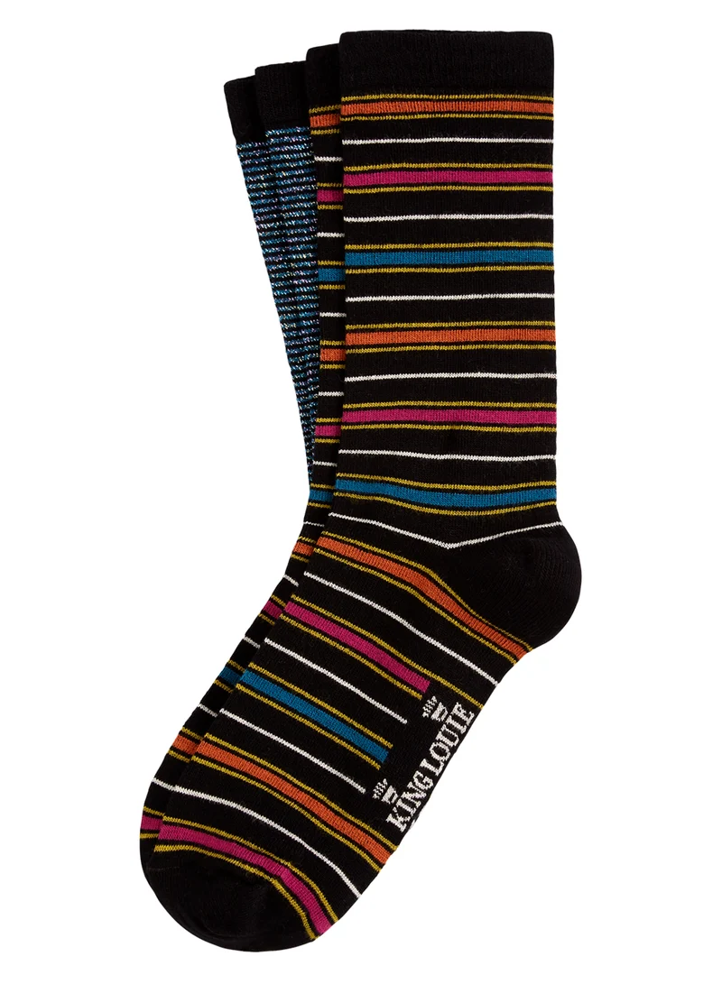 King Louie socks 2-pack oleo stripe black