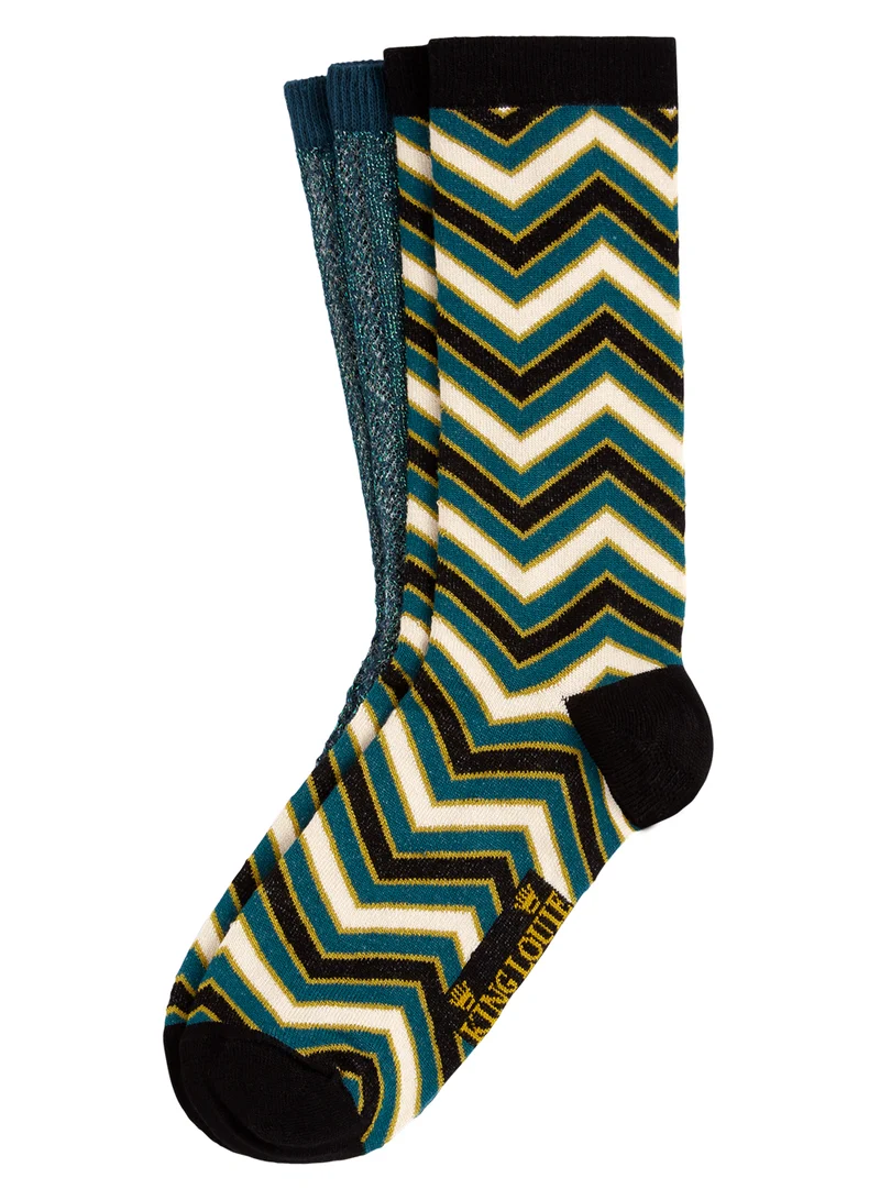 King Louie socks 2-pack topaz black