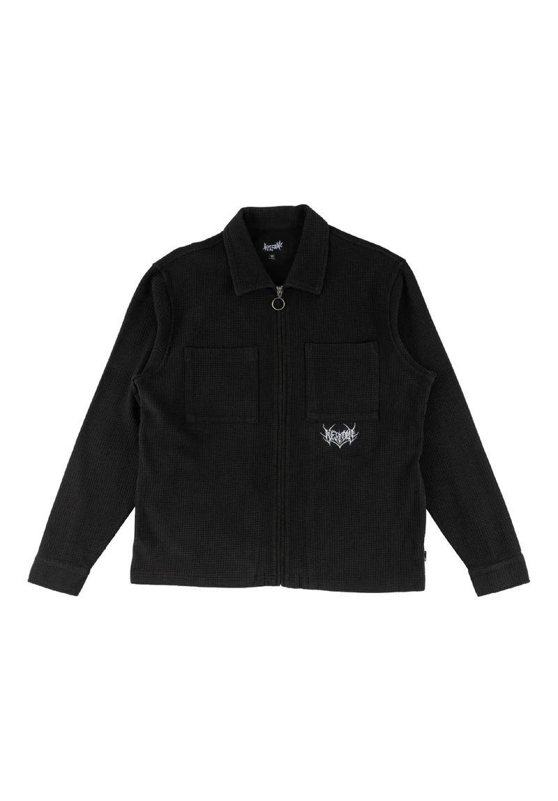 Sliver Waffle Knit Zip