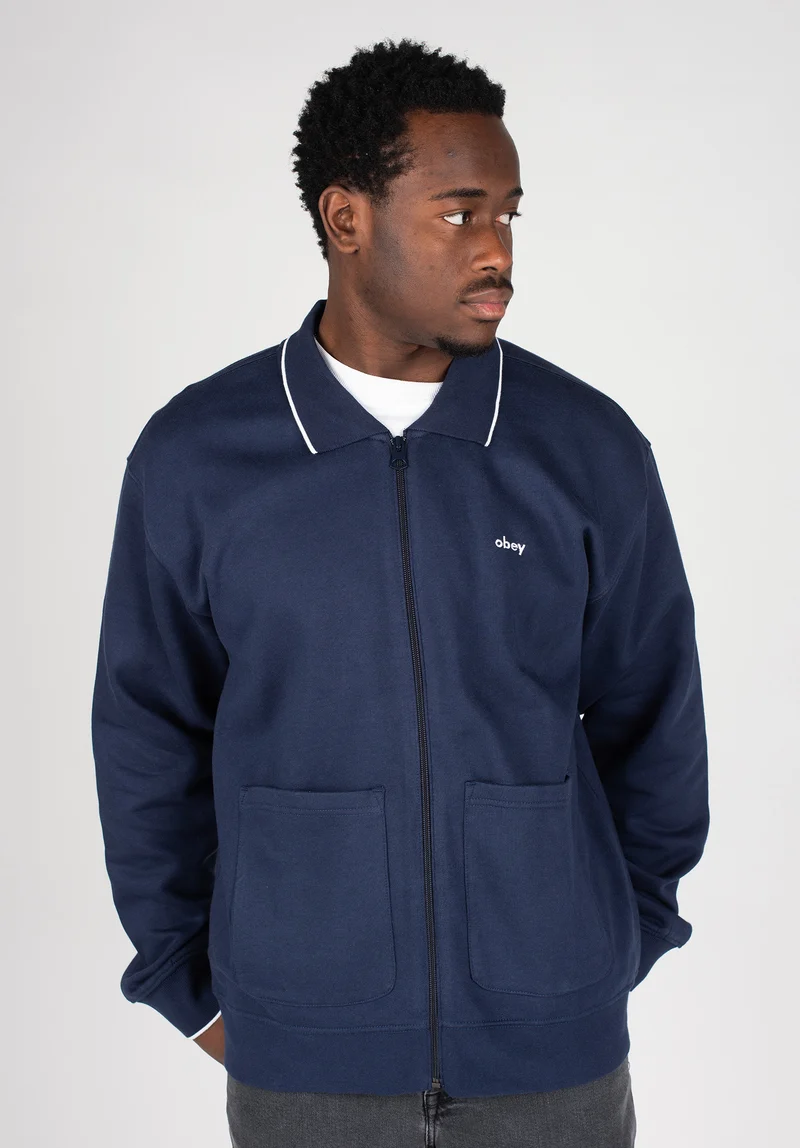 Fontana Zip Front Polo Sweatshirt