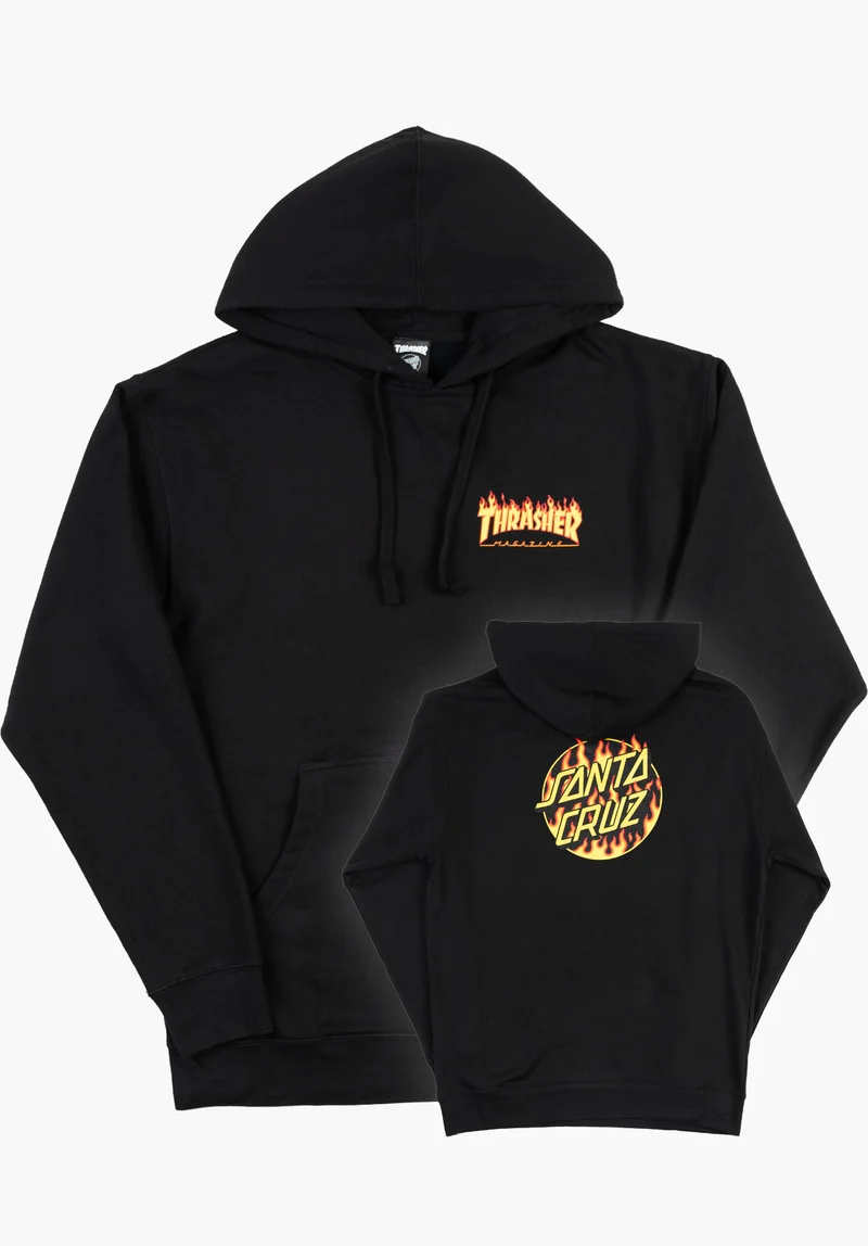 Thrasher Flame Dot Girl Hooded