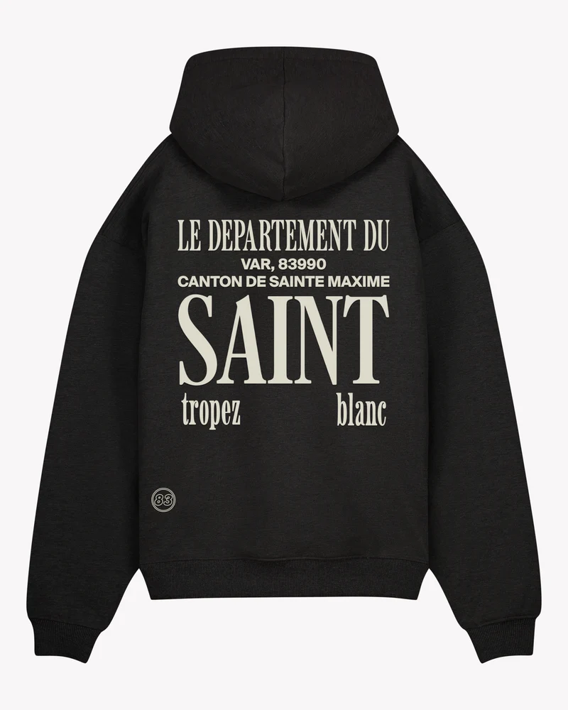 Saint Blanc SWEATER CANTON 83 HOODIE ZWART