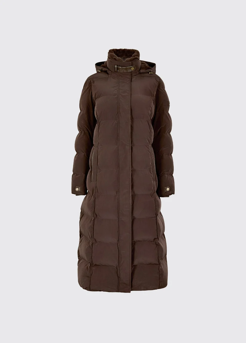 Aldborough Dames Lange Donsjas - Mahogany