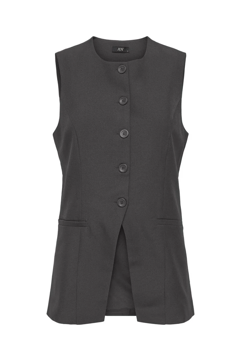 JDY - Jdymolly S/L Waistcoat - 4991381 Dark Grey