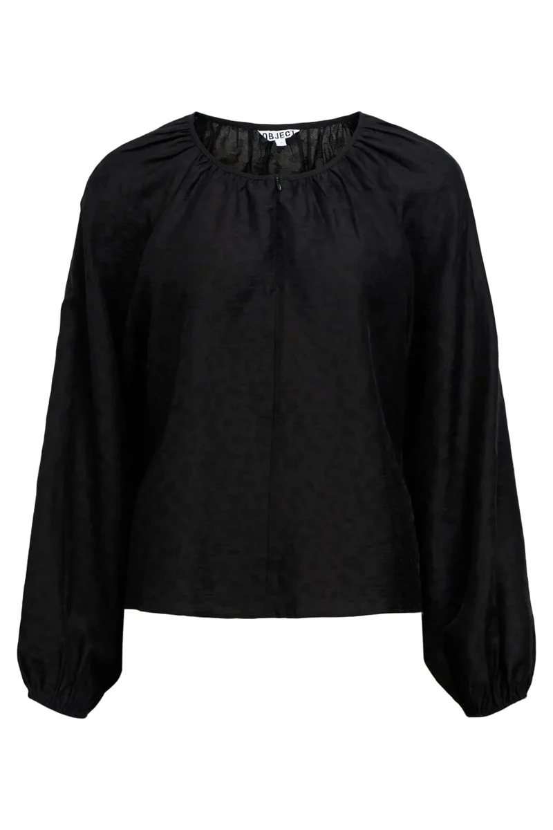 Object - Objtrue L/S Lo Blouse - 4856936 Black