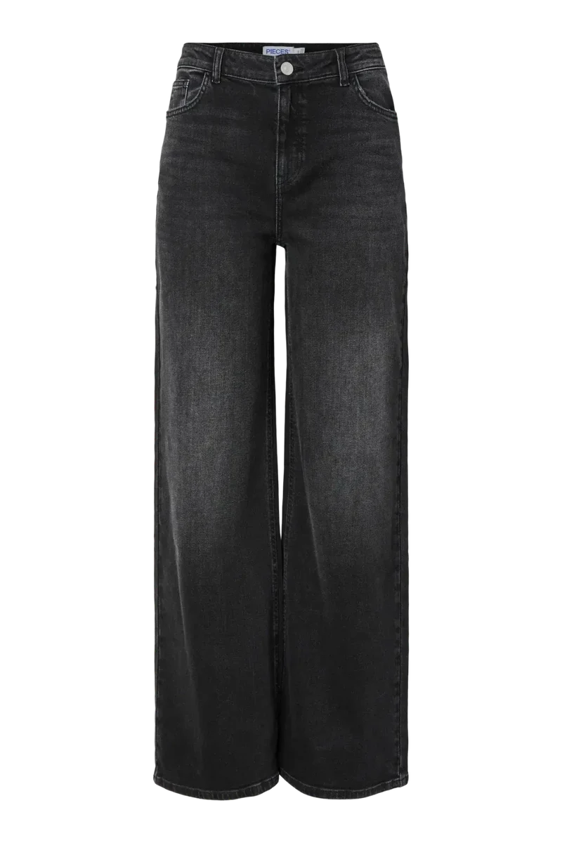 Pieces - Pcsilke Wide Jeans Bl - 4864053 Black Denim