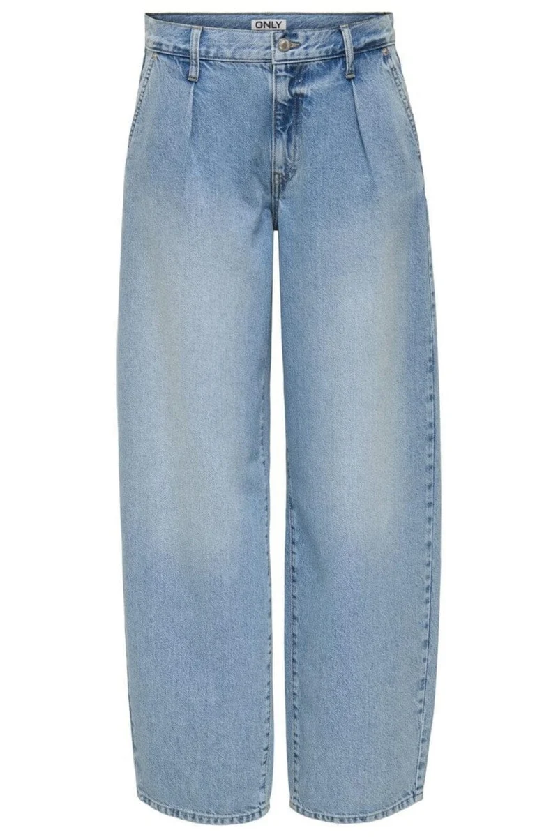 Only - Onlgianna Pleat Str Dot771 - 4845950 Light Medium Blue Denim