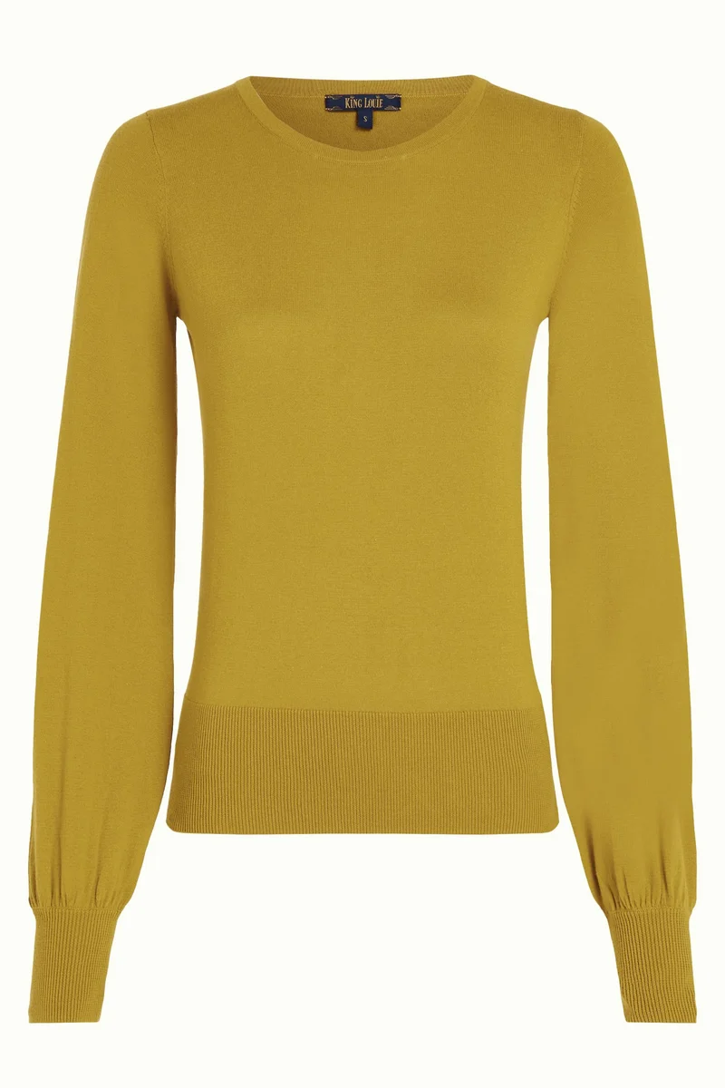 King Louie bell sleeve top club curry yellow