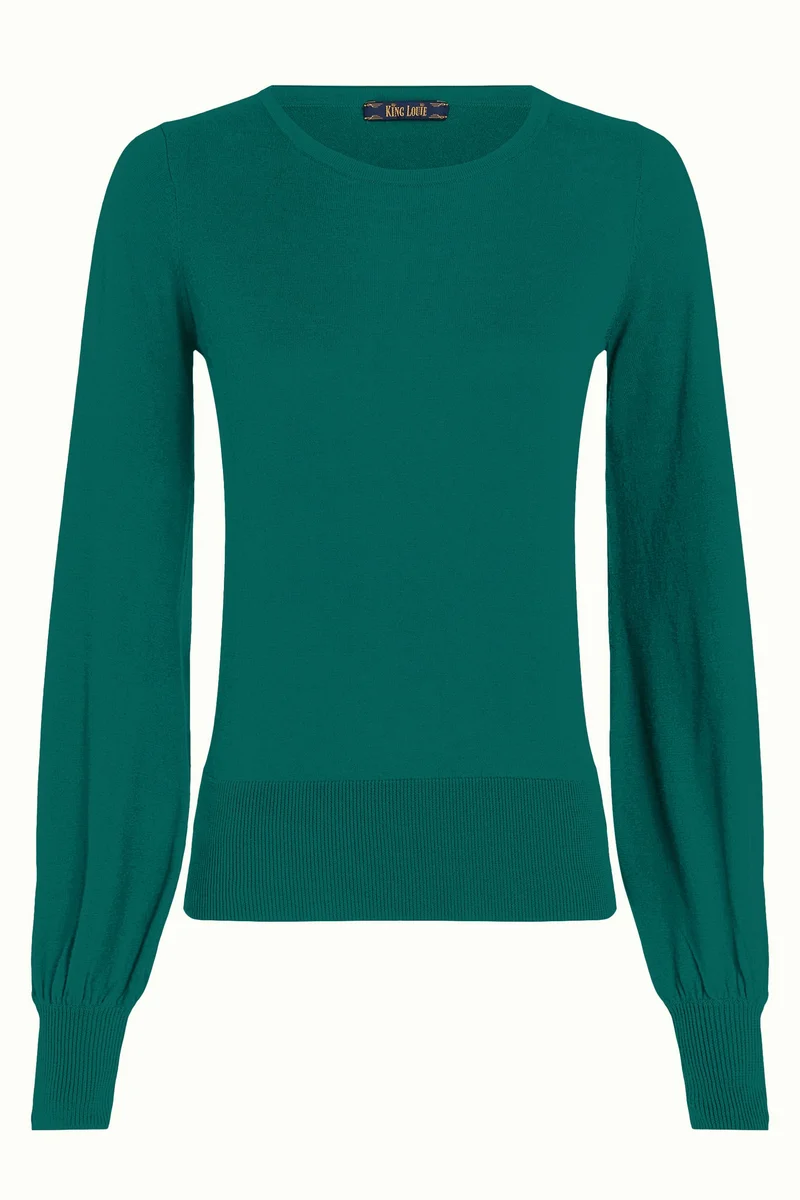 King Louie bell sleeve top club urban green