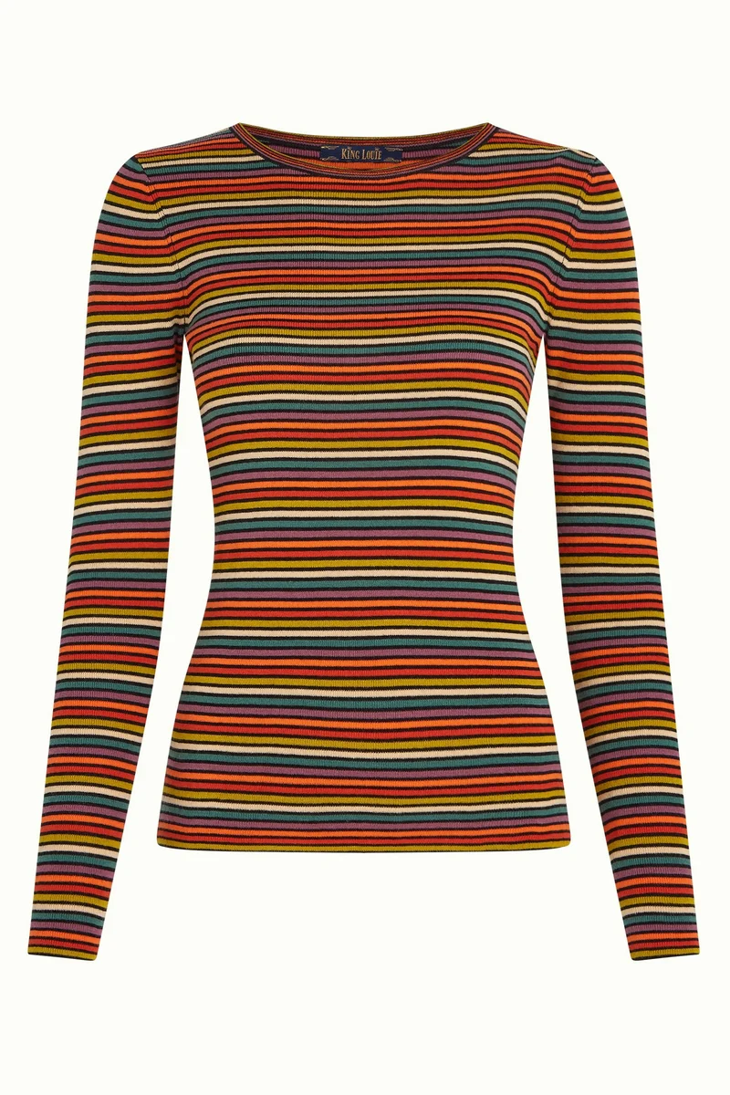 King Louie agnes rib top vida black