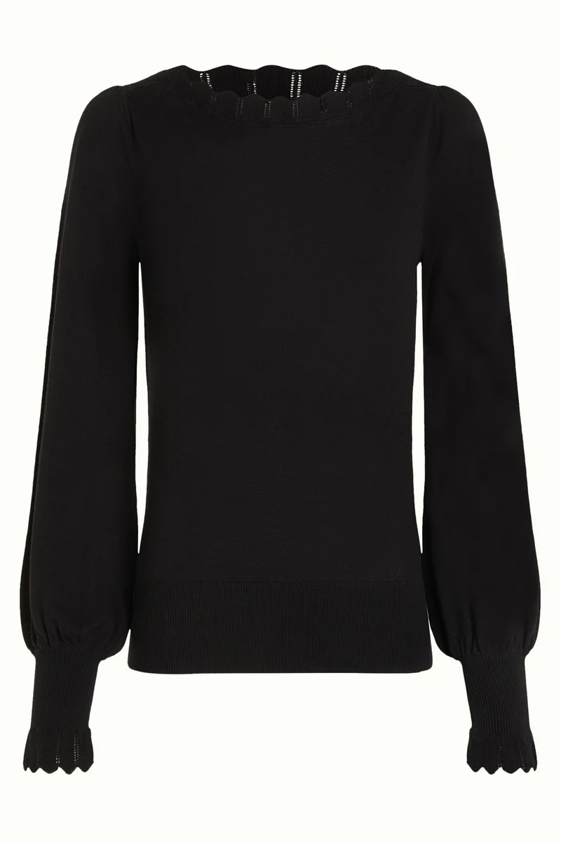 King Louie Audrey Bell Top Cottonclub black
