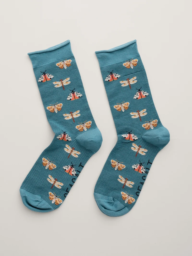 Seasalt Cornwall women's bamboo arty socks sunshade wade