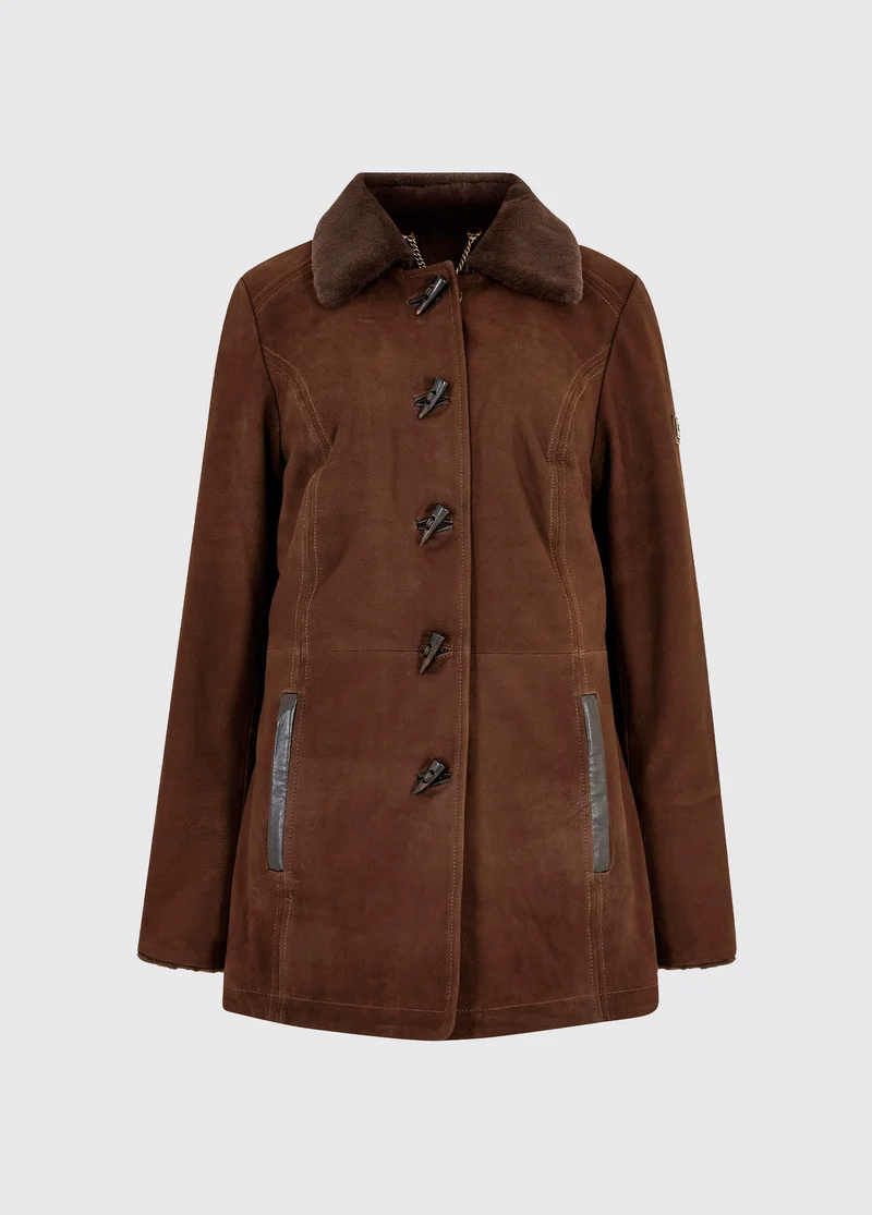 Clarke Leren Jas - Walnut