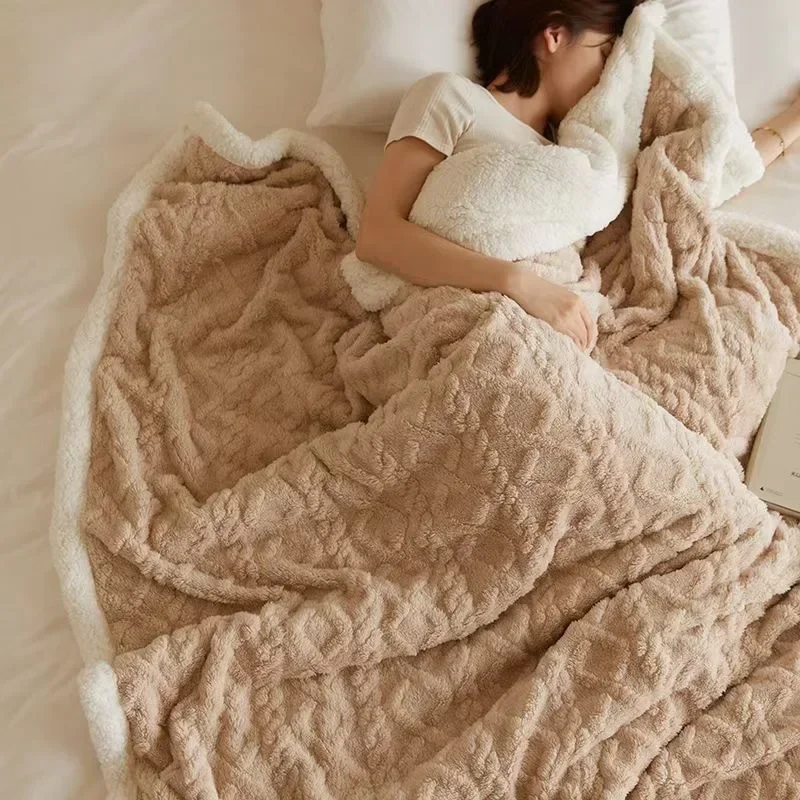 Zachte fleece deken – Dubbele laag – Warm en comfortabel voor het bed