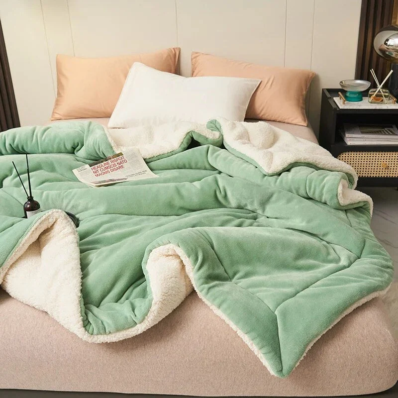 Zachte fleece deken – Luxe sherpa rand – Warme dubbele laag