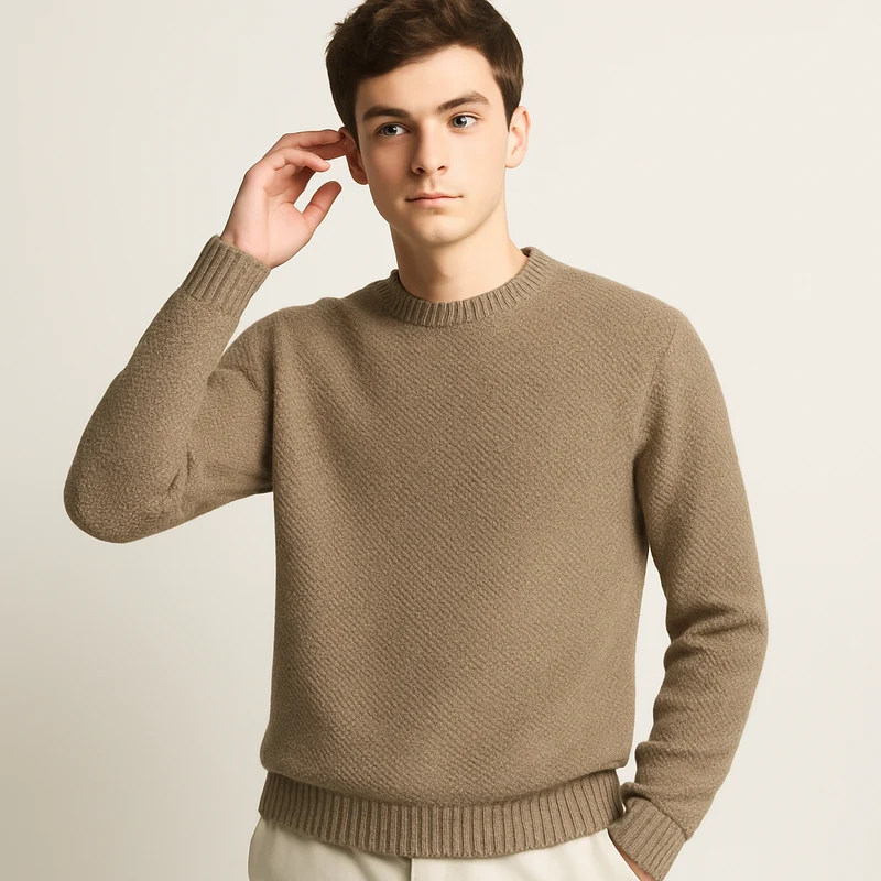 Dario Con Fuego | Loose Fit Pullover met Geribde Zoom