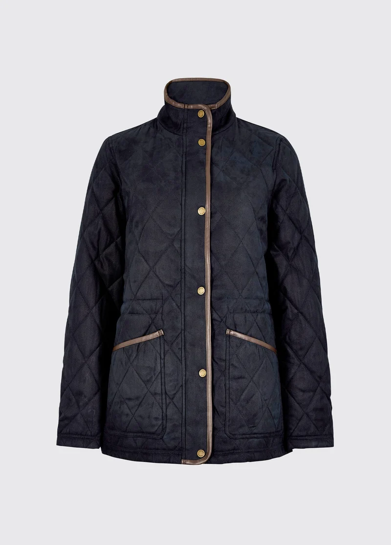 Locton Diamond Quilt Jas - Navy