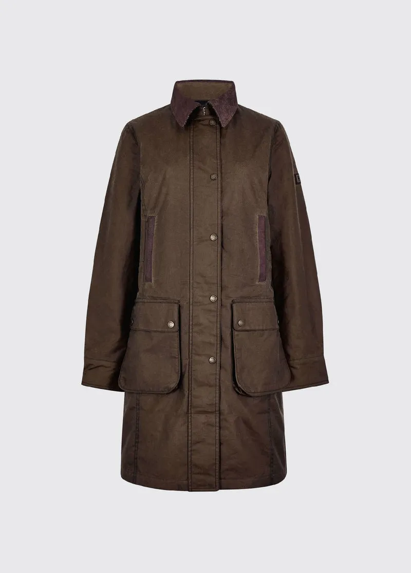 Clifford Dames Waxkatoen Jas - Olive