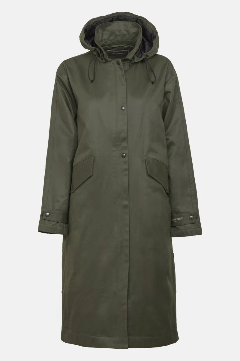 Winterjas van waxed cotton LAND01 | Army