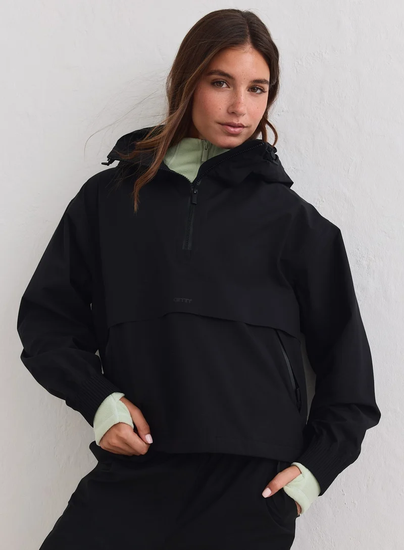 Black Waterproof Stretch Anorak