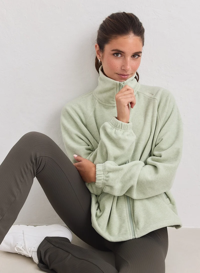 Pistachio Fleece Zip Jacket
