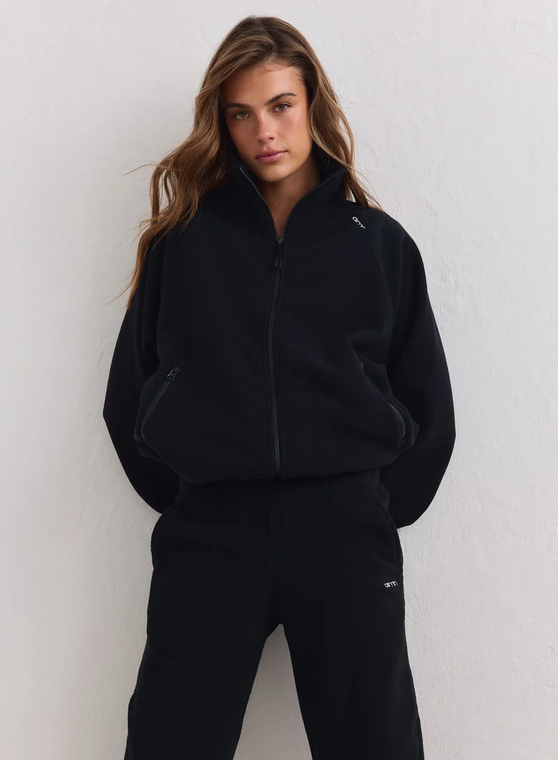 Black Fleece Zip Jacket