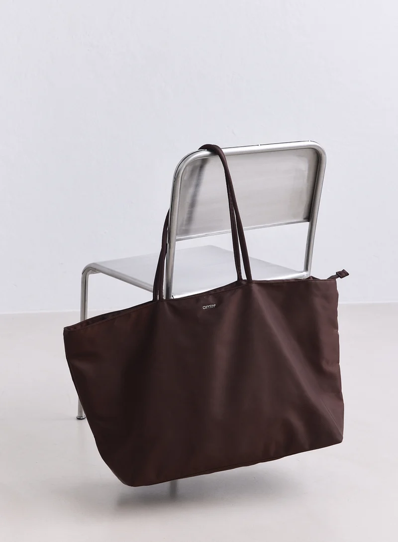 Chocolate Nylon Weekend Bag