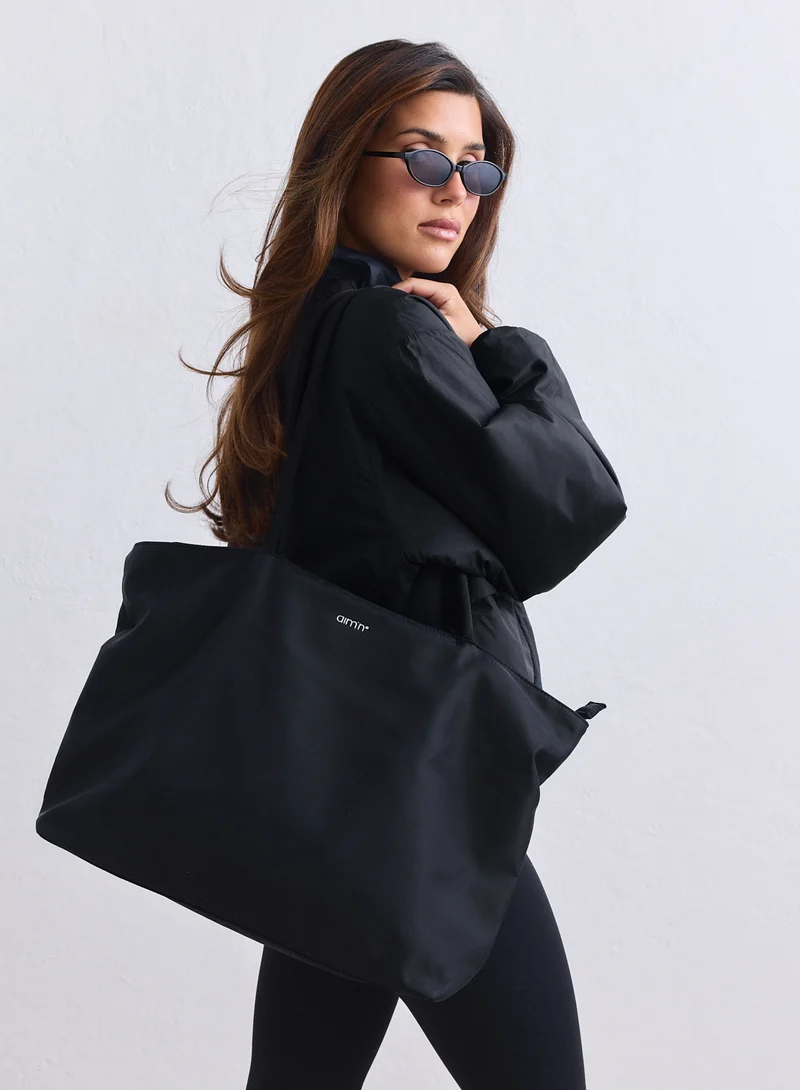 Black Nylon Tote Bag