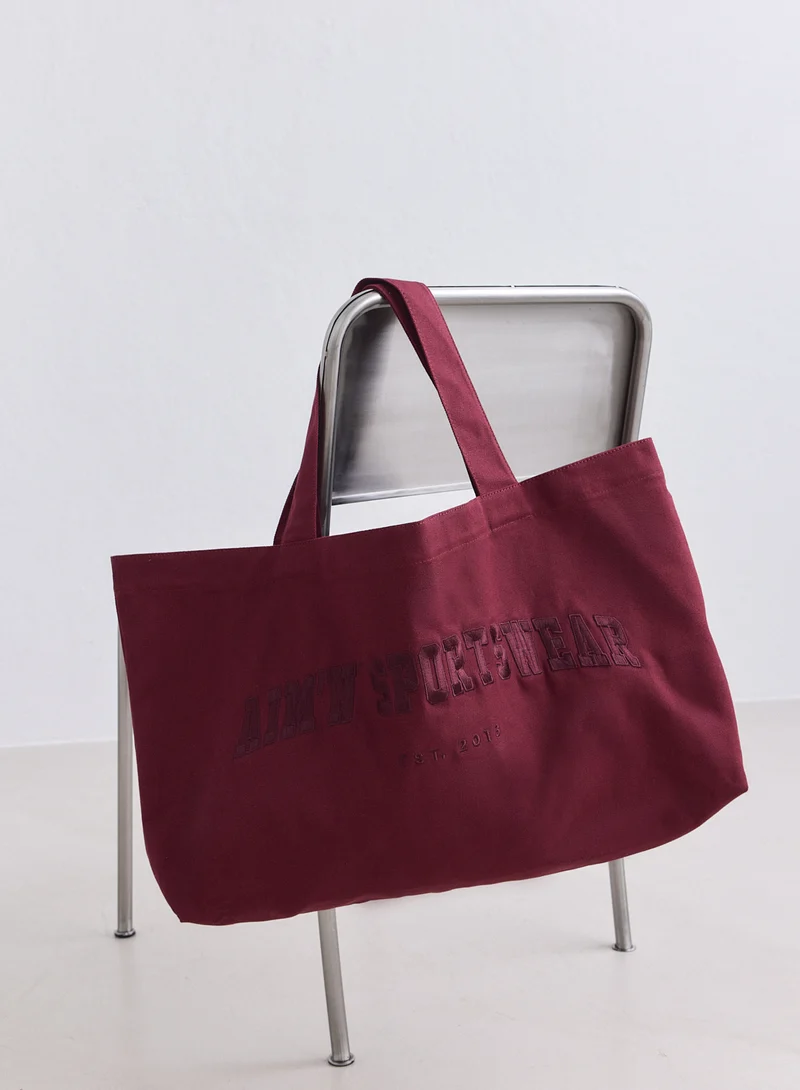 Merlot Varsity Tote Bag