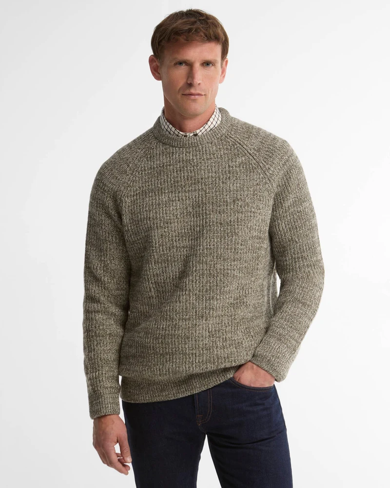 Barbour horseford crew neck jumper - shadow green