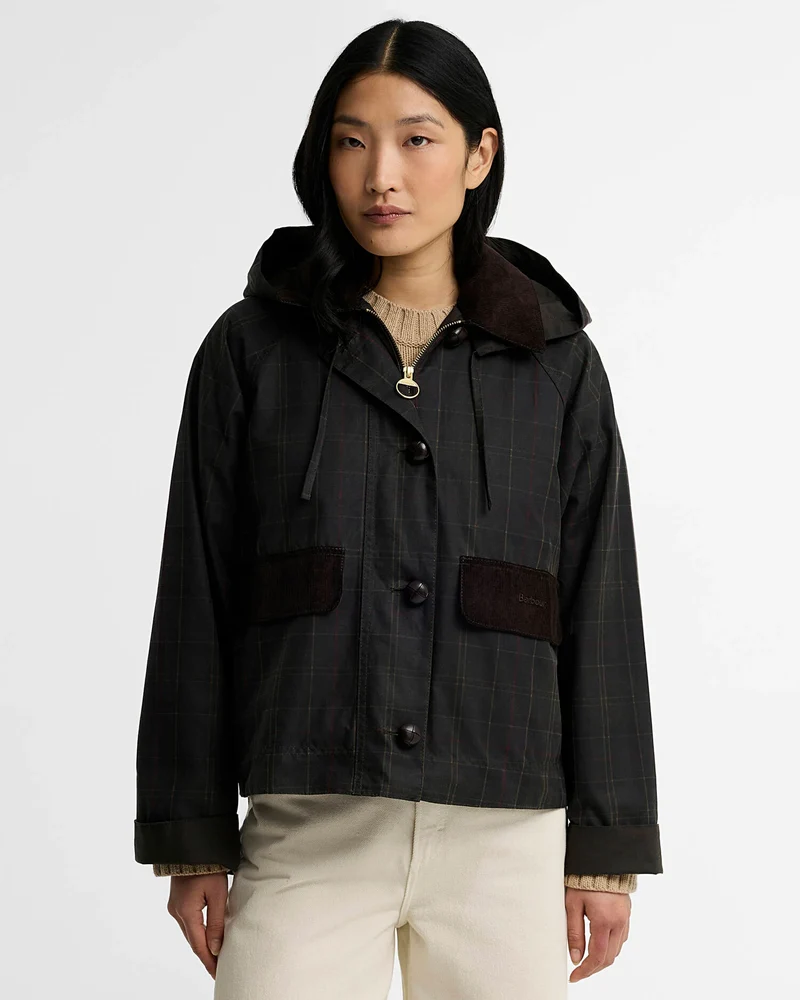 Adina checked wax jacket
