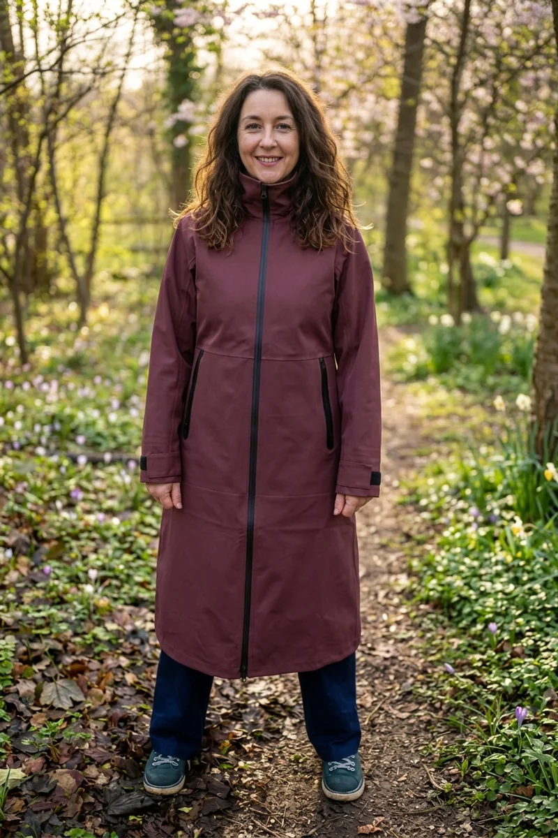 Danefae Premium Regenjas Dames Dogwalker Dark Merlot